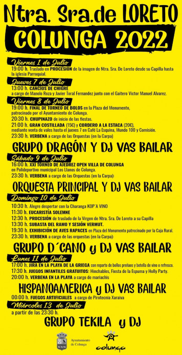 Fiestas de Loreto 2022 en Colunga - Concejo de Colunga