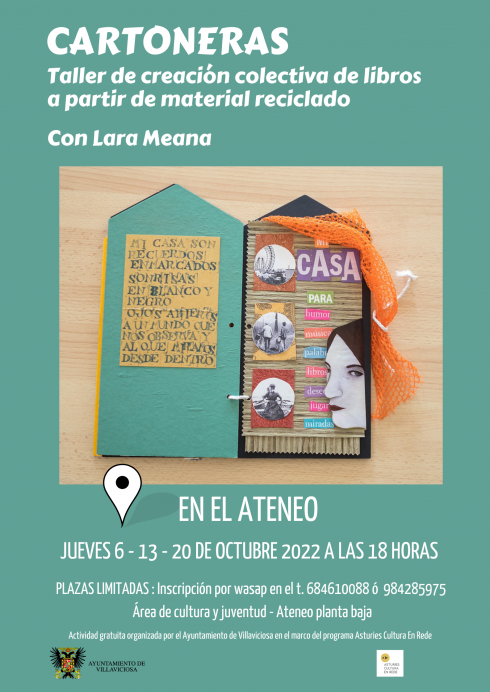 Taller de creación colectiva de libros con materiales reciclados en Villaviciosa - Concejo de Villaviciosa