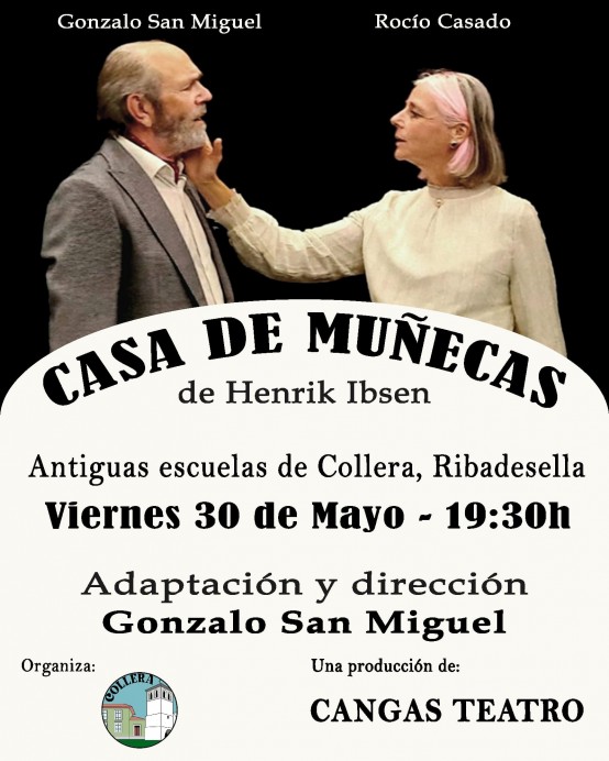Representación teatral de Casa de Muñecas en las antiguas escuelas de Collera (Ribadesella) - Concejo de Ribadesella