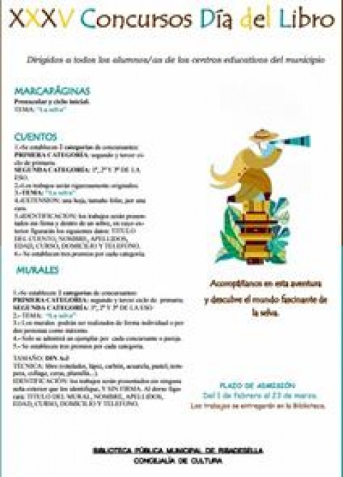 Convocatoria de XXXV Concursos del Día del Libro, Biblioteca de Ribadesella - Concejo de Ribadesella