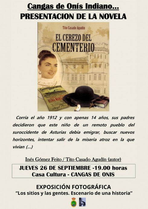 Presentación de la novela: El Cerezo del Cementerio, en Cangas de Onís - Concejo de Cangas de Onís