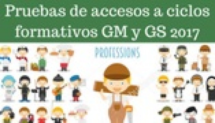 Pruebas de acceso a ciclos formativos de Formación Profesional 2017 - Educación