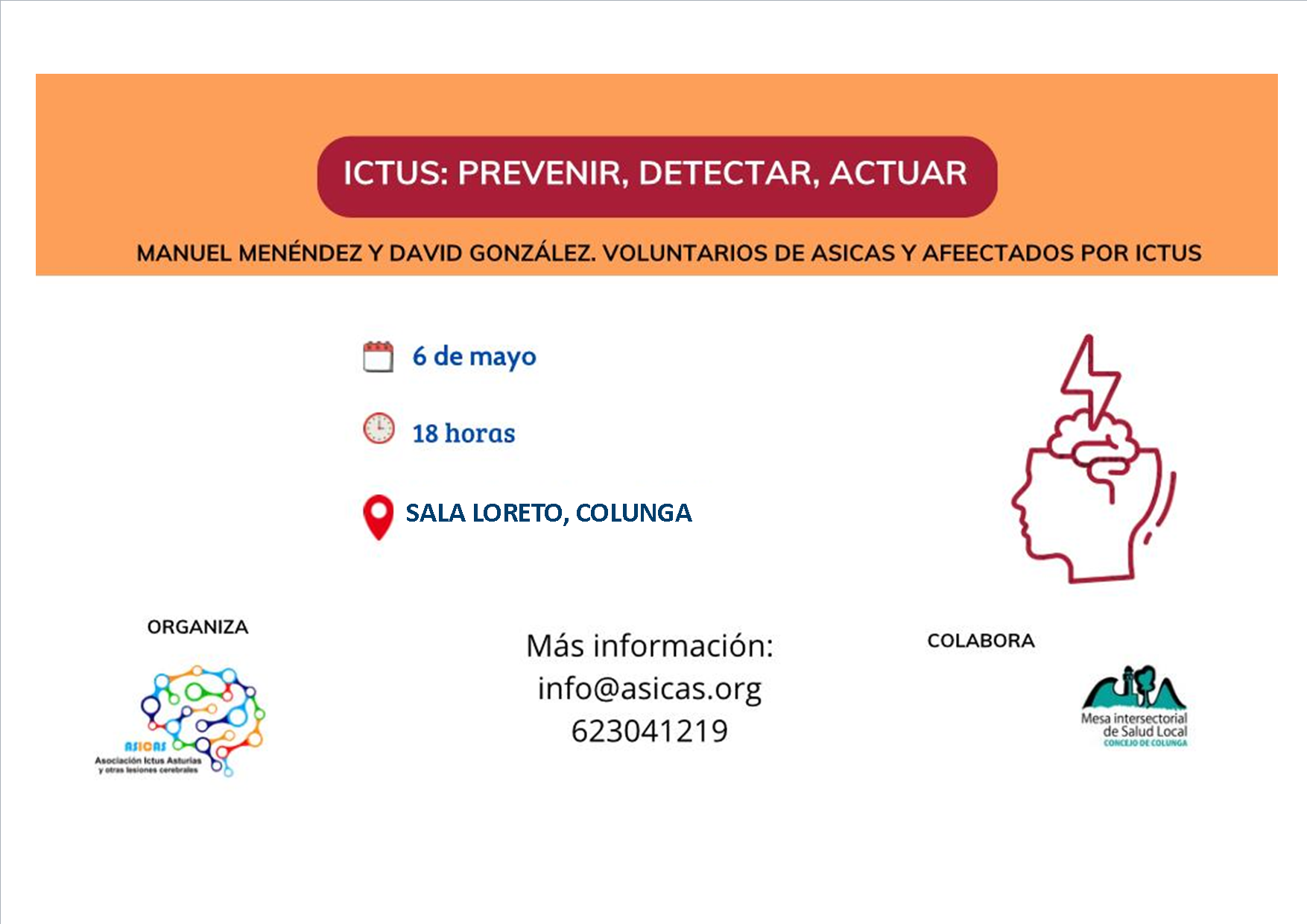 Colunga acoge una charla informativa sobre el ictus abierta al público - Concejo de Colunga