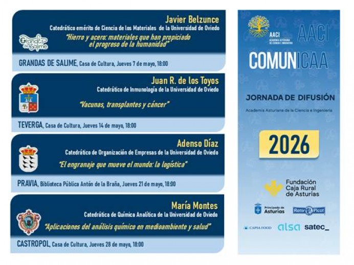 Asturias acoge el ciclo ComunicAACI2026 con charlas científicas en mayo