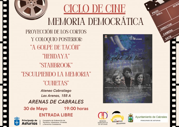 El Ciclo de Cine  ‘Memoria Democrática’ llega a Arenas de Cabrales con cortometrajes y coloquio - Concejo de Cabrales