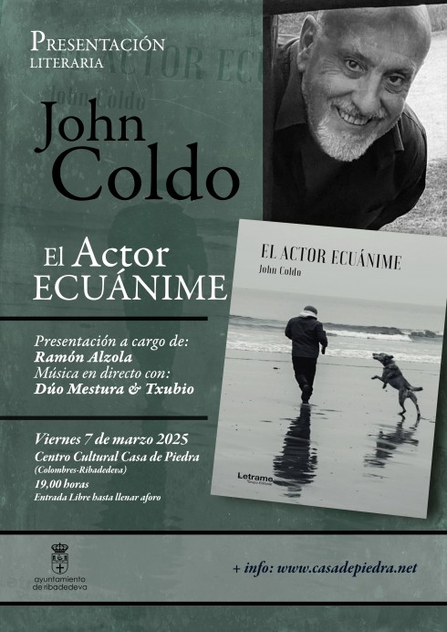 La Casa de Piedra acoge la presentación de El actor ecuánime, la primera novela de John Coldo - Concejo de Ribadedeva