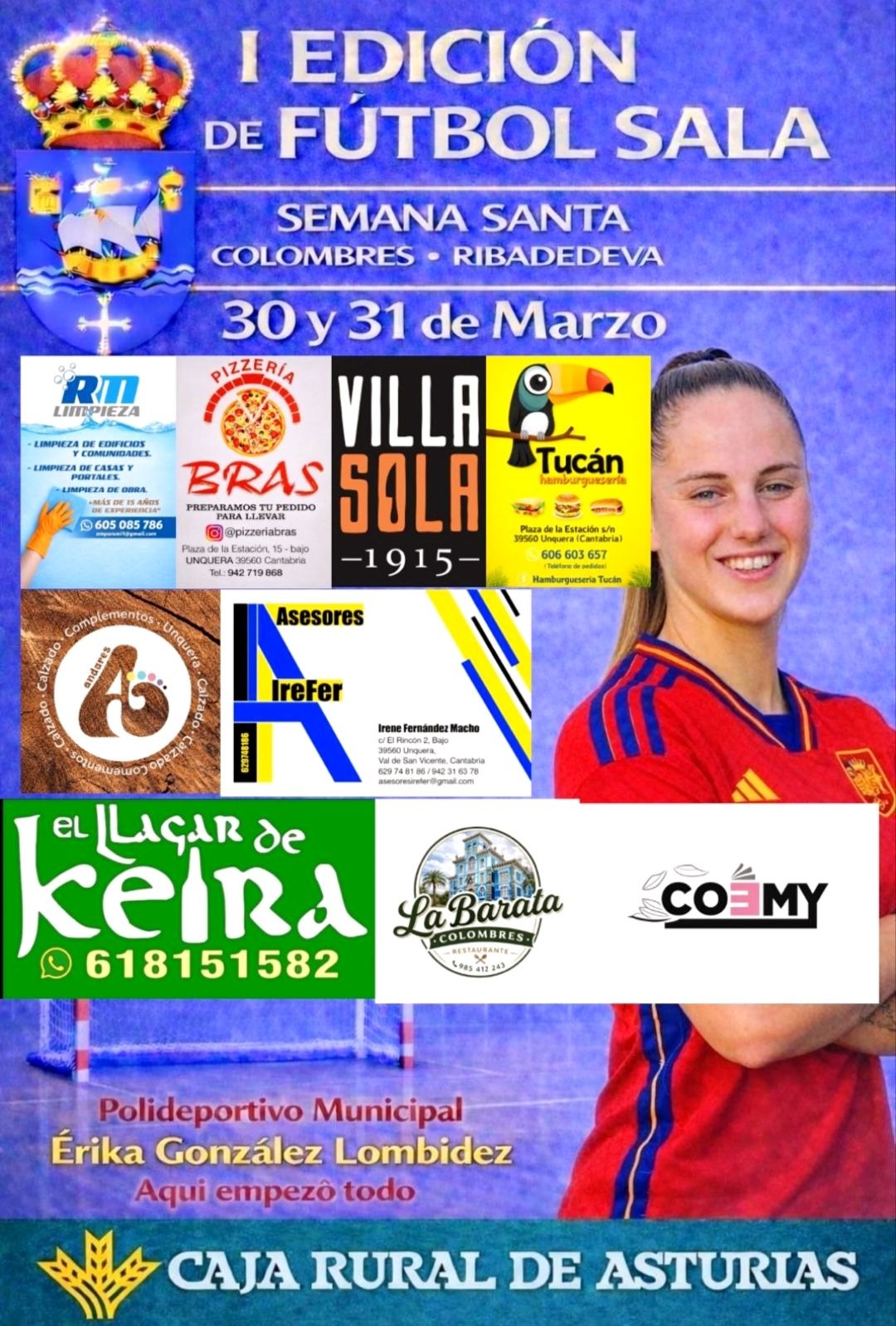 Colombres acoge la I Edición de Fútbol Sala en Semana Santa en el Polideportivo Erika González Lombídez - Concejo de Ribadedeva