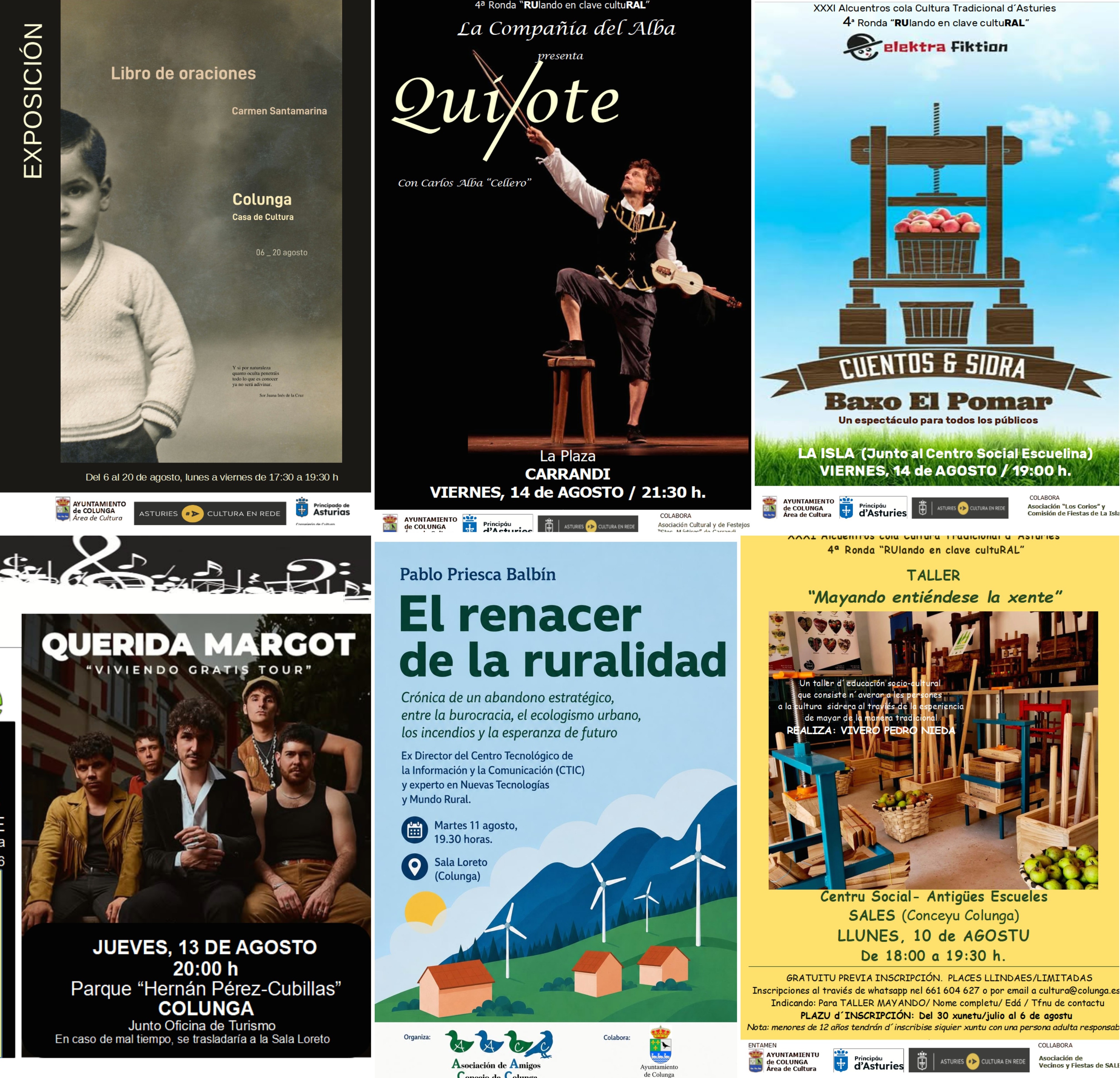 Colunga llena agosto de cultura con sidra, teatro, música y propuestas en sus pueblos - Concejo de Colunga