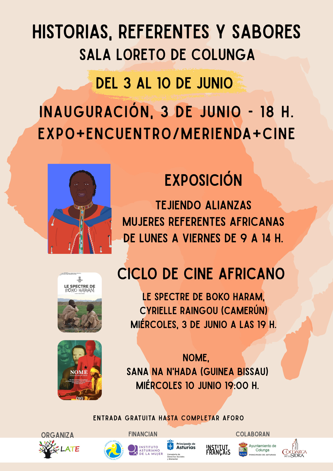 La cultura africana protagoniza una exposición y dos proyecciones gratuitas en la Sala Loreto de Colunga - Concejo de Colunga