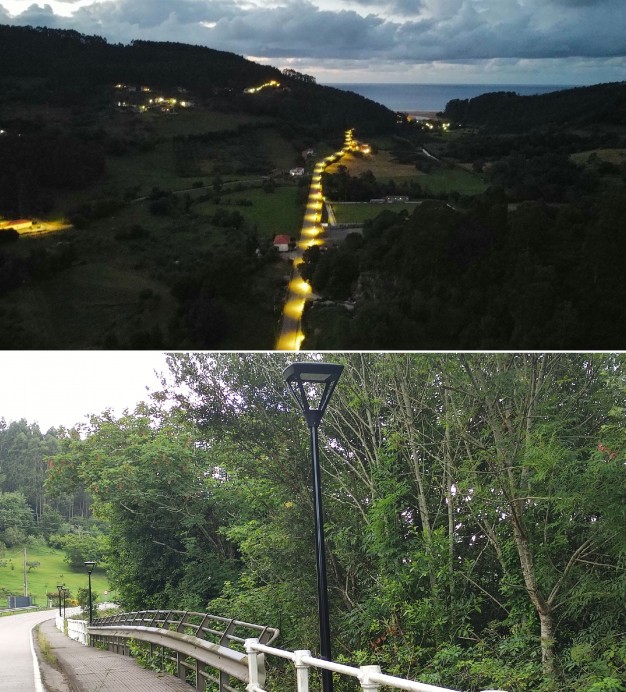 Colunga instala nueva iluminación eficiente entre el casco urbano y la Playa de La Griega - Concejo de Colunga