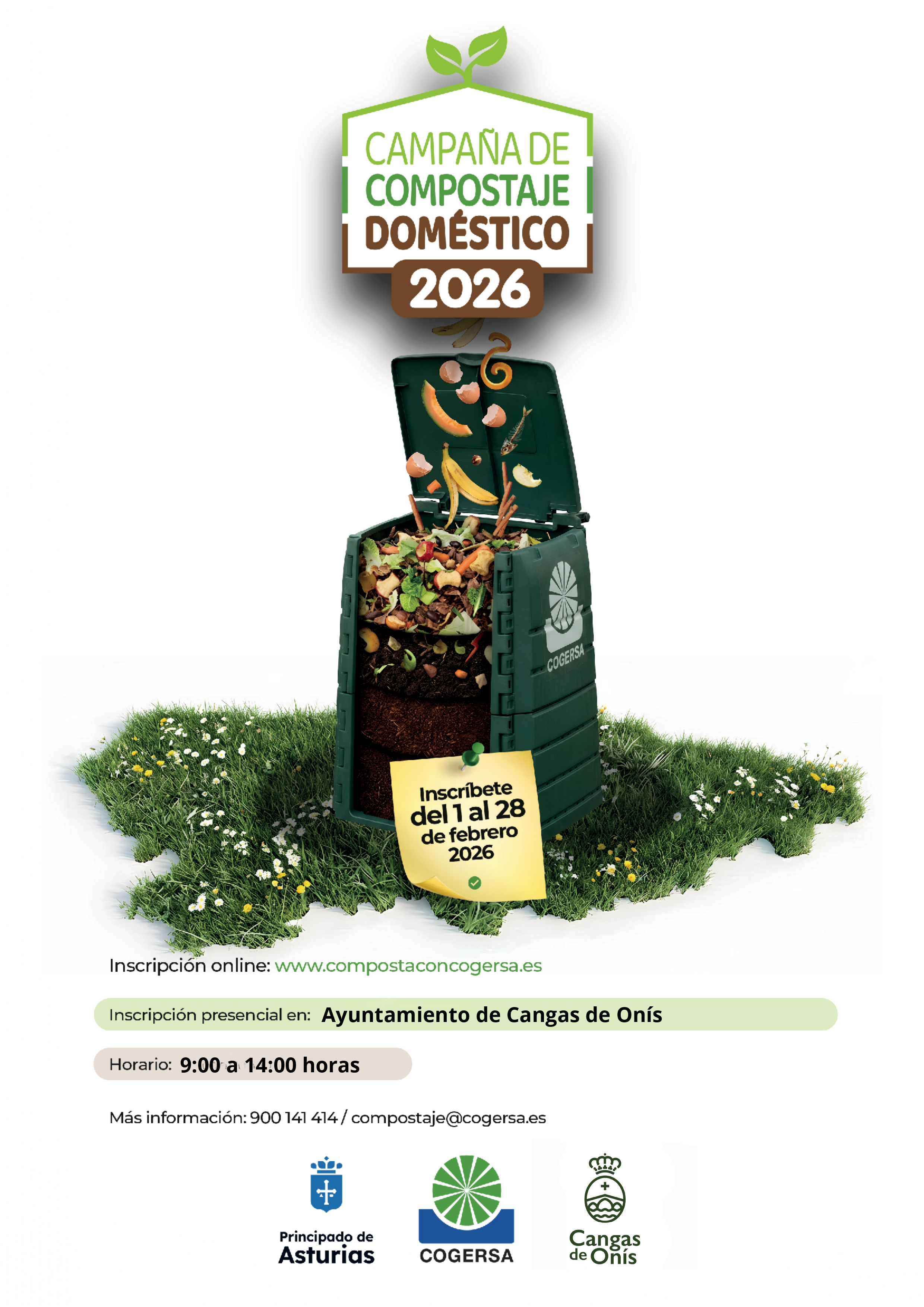 Cangas de Onís se suma a la campaña de Compostaje Doméstico 2026 impulsada por Cogersa - Concejo de Cangas de Onís