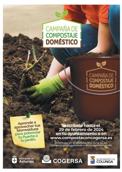 Campaña de compostaje doméstico Cogersa en el Ayuntamiento de Colunga - Concejo de Colunga