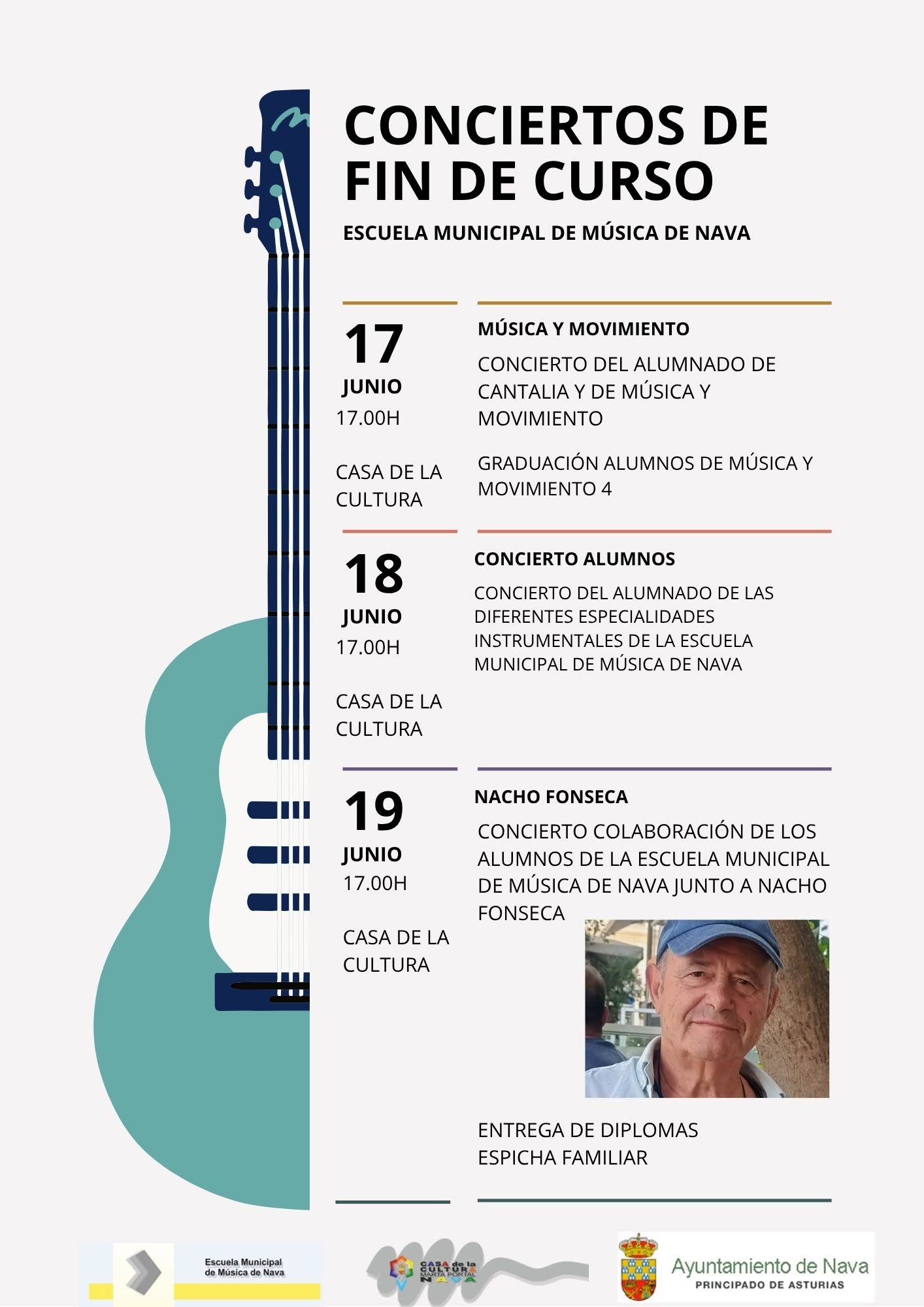 La Escuela Municipal de Música de Nava celebra sus conciertos de fin de curso del 17 al 19 de junio - Concejo de Nava
