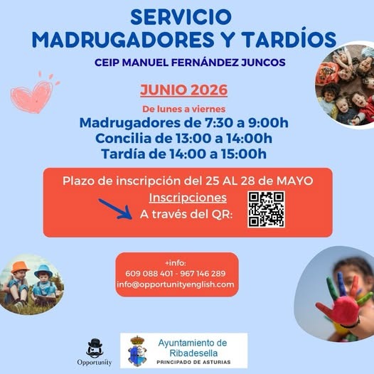 Ribadesella abre el plazo de inscripción para el servicio de madrugadores y tardíos - Concejo de Ribadesella