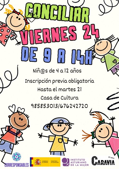 Jornada de Conciliación en Día No Lectivo el 24 de Mayo en la Casa de Cultura de Caravia - Concejo de Caravia