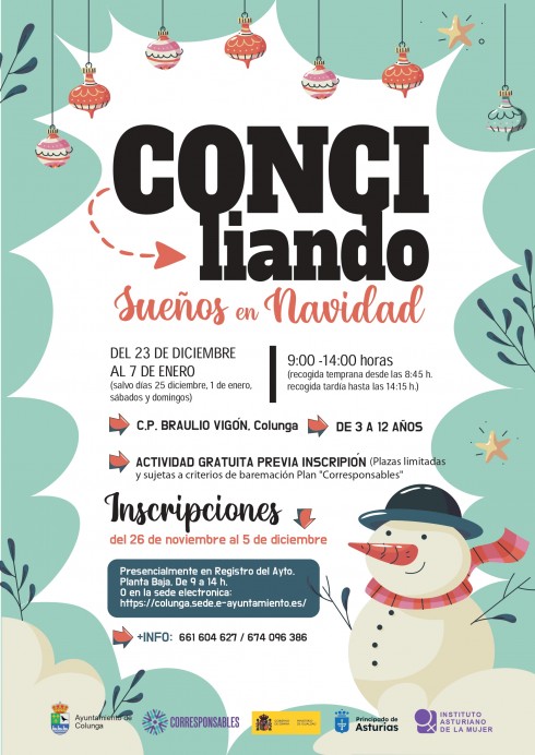 Campamento ConciLiando Sueños en Navidad en Colunga: Inscripciones Abiertas - Concejo de Colunga