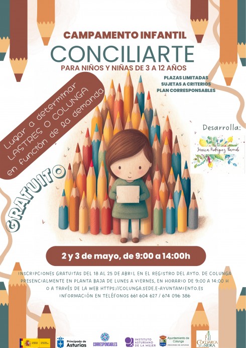 Apertura de inscripciones para el campamento infantil conciLIARTE, 2 y 3 de mayo - Concejo de Colunga