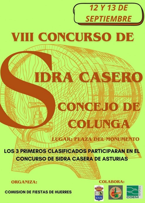 Colunga acoge el VIII Concurso de Sidra Casero los días 12 y 13 de septiembre - Concejo de Colunga