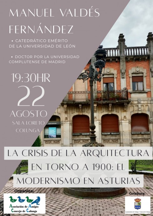 Conferencia sobre el modernismo en Asturias: La crisis de la arquitectura en torno a 1900 - Concejo de Colunga