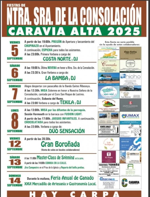 Fiestas de Nuestra Señora de la Consolación 2025 en Caravia Alta - Concejo de Caravia