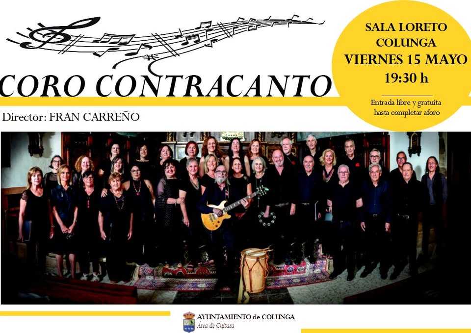 Coro Contracanto actuará este viernes en la Sala Loreto de Colunga - Concejo de Colunga