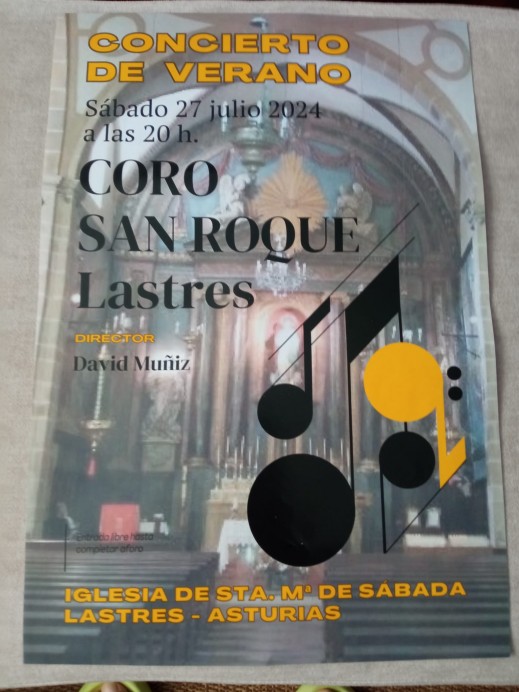 Concierto de verano del Coro San Roque en Lastres - Concejo de Colunga