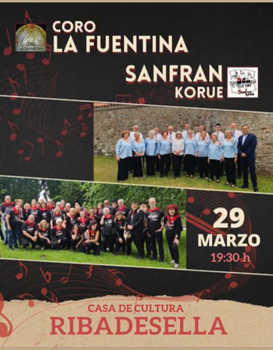 Concierto de Coro La Fuentina y SanFran Korue en Ribadesella - Concejo de Ribadesella