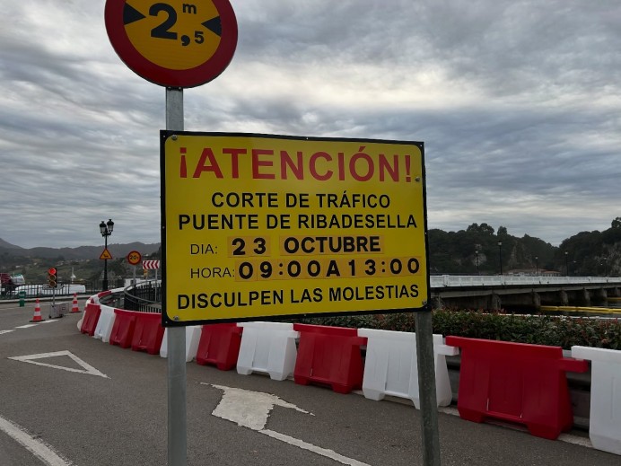 El puente de Ribadesella se cerrará al tráfico rodado este jueves 23 de octubre - Concejo de Ribadesella