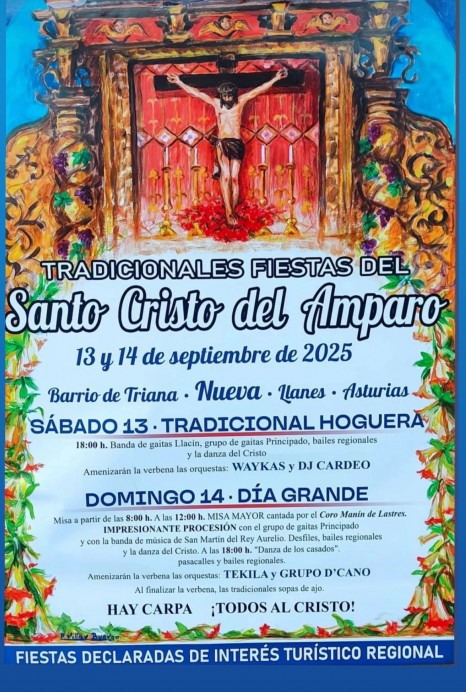 Tradicionales Fiestas del Santo Cristo del Amparo 2025 en Nueva (Llanes) - Concejo de Llanes