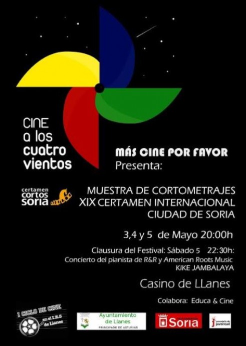 III Edición del Festival de cortos de Llanes: Cine a los Cuatro Vientos - Concejo de Llanes