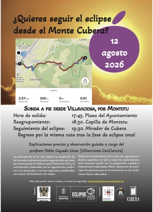 Villaviciosa propone disfrutar del eclipse desde el nuevo mirador del Monte Cubera - Concejo de Villaviciosa