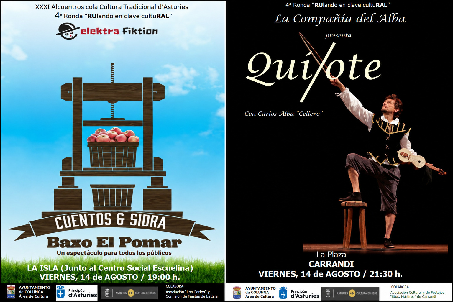 La Isla y Carrandi acogen una doble cita con el teatro y la cultura asturiana este viernes - Concejo de Colunga