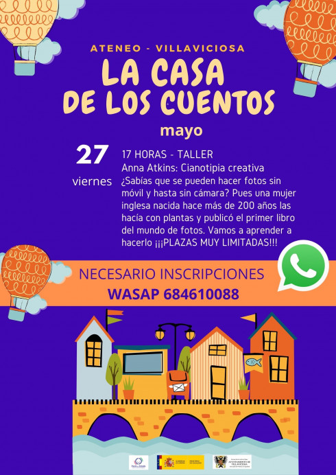 Taller para la infancia este viernes en el Ateneo Anna Atkins: Cianotipia creativa - Concejo de Villaviciosa