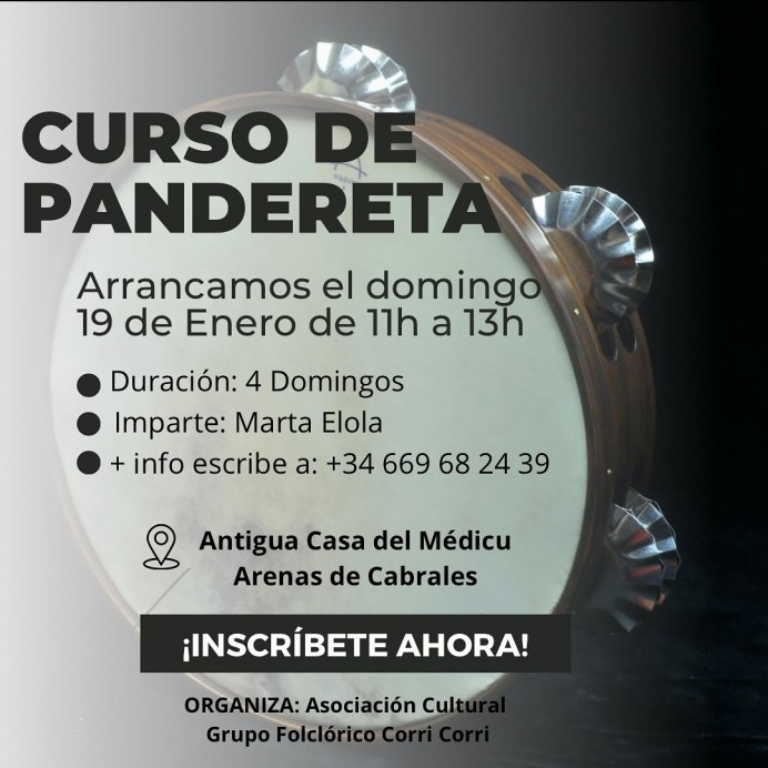 Aprendiendo la tradición: Curso de pandereta en Arenas de Cabrales - Concejo de Cabrales