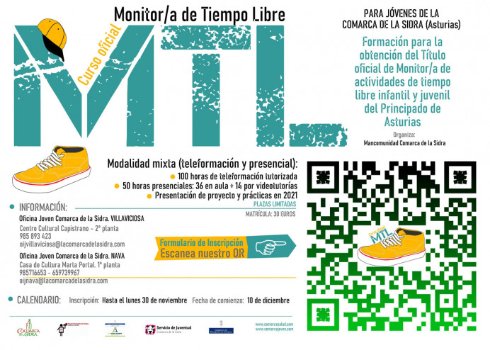 Curso oficial de Monitor/a de Tiempo Libre - Comarca de la Sidra