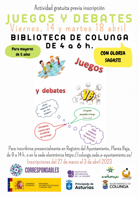 Taller de juegos y debates en la biblioteca de Colunga - Concejo de Colunga