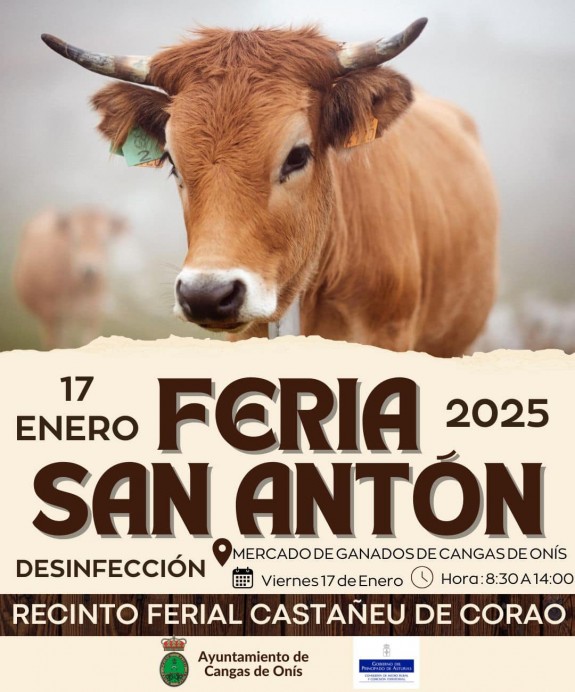 Feria de San Antón en Cangas de Onís: Jornada de desinfección en el Mercado de Ganados - Concejo de Cangas de Onís