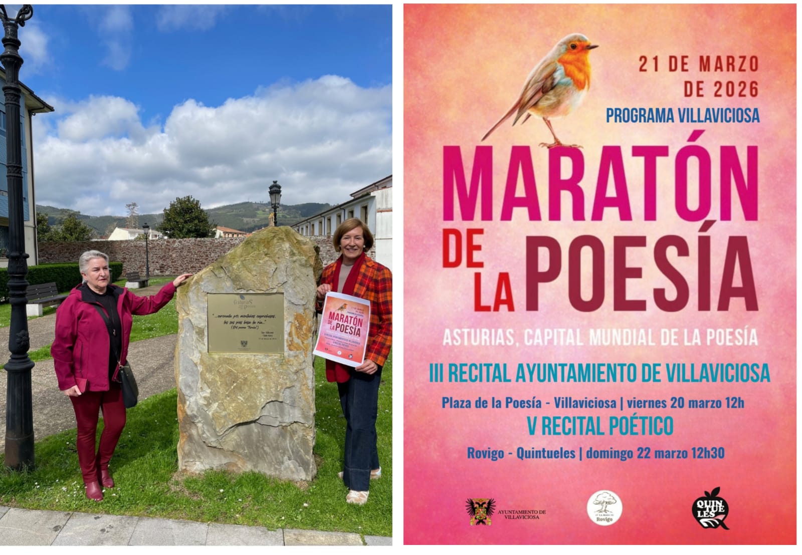 Villaviciosa celebra el Día Mundial de la Poesía con recitales, actividades culturales y participación del comercio local - Concejo de Villaviciosa