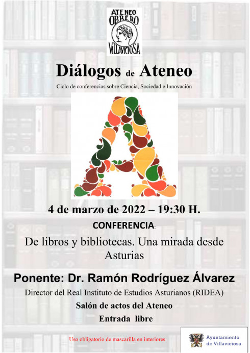 El director del RIDEA compartirá este viernes su conocimiento sobre libros y bibliotecas en una nueva edición de Diálogos de Ateneo - Concejo de Villaviciosa