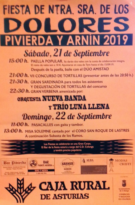 Fiesta de Ntra Sra de los Dolores en Pivierda y Arnín - Fiestas y Tradiciones