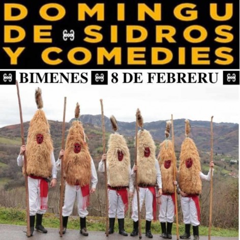 Bimenes celebra el Domingo de Sidros y Comedies con pasacalles, teatro popular y música tradicional
