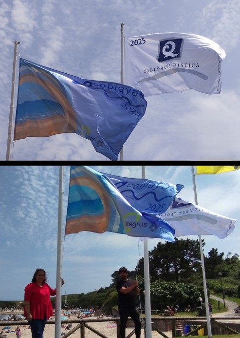 Llanes iza las banderas Q de Calidad y Ecoplayas en Toró, Palombina y El Sablón - Concejo de Llanes