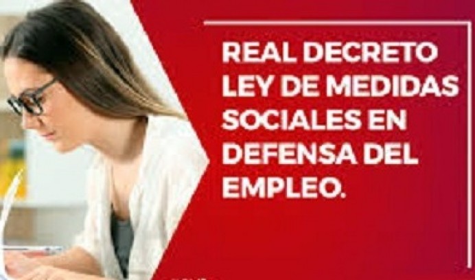 Real Decreto-Ley 18/2020, de 12 de mayo, de MEDIDAS SOCIALES EN DEFENSA DEL EMPLEO - Economía y Empleo