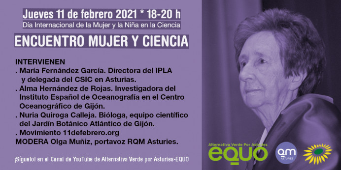 Verdes EQUO organiza el encuentro Mujer y Ciencia - Educación