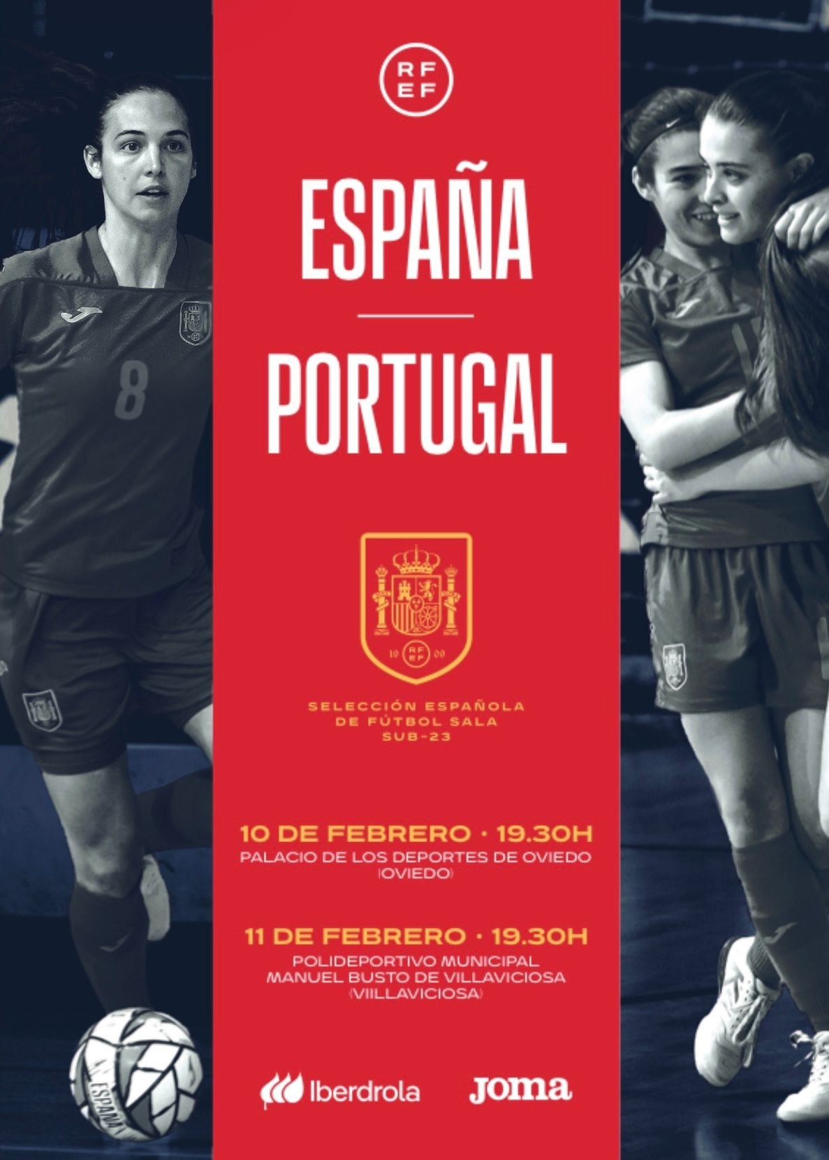 La selección española sub-23 de fútbol sala femenino se enfrenta a Portugal este miércoles en Villaviciosa - Concejo de Villaviciosa