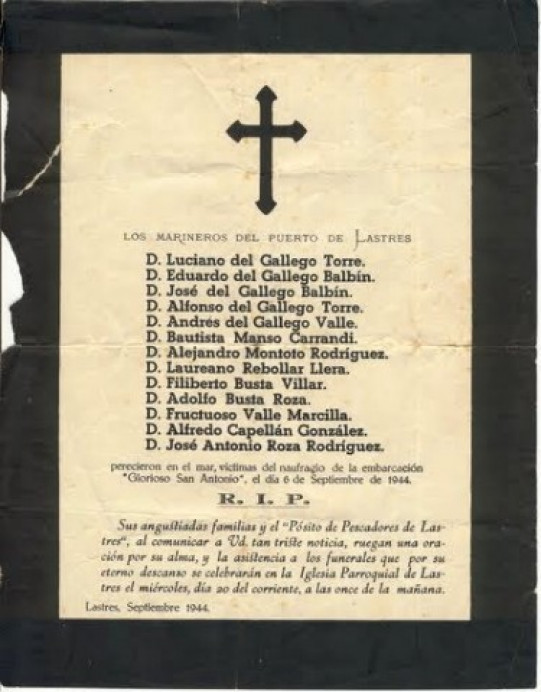 La galerna del 44 en Lastres, vivida en tierra por unos niños. - Concejo de Colunga