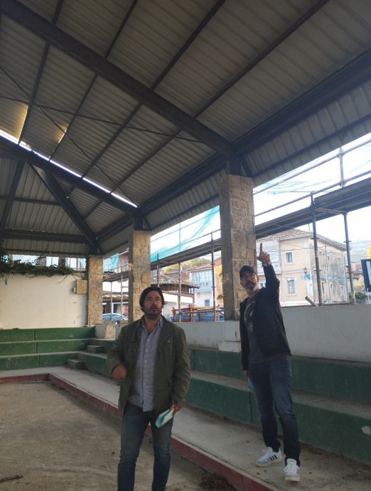 Comienzan las obras de renovación de la cubierta de la bolera de Porrúa - Concejo de Llanes
