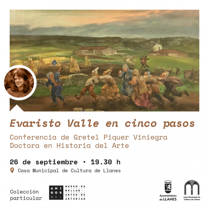 Conferencia sobre Evaristo Valle en la Casa Municipal de Cultura de Llanes - Concejo de Llanes