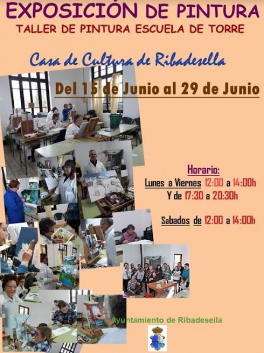 Exposición del taller de pintura Escuela de Torre - Concejo de Ribadesella