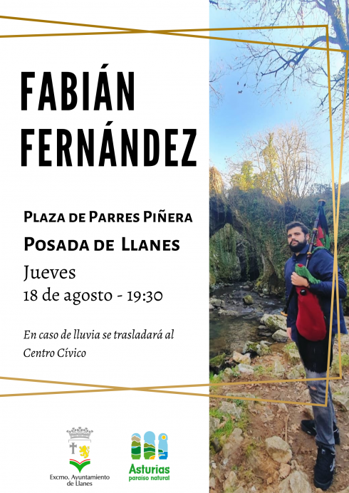 Concierto del gaitero Fabián Fernández - Concejo de Llanes
